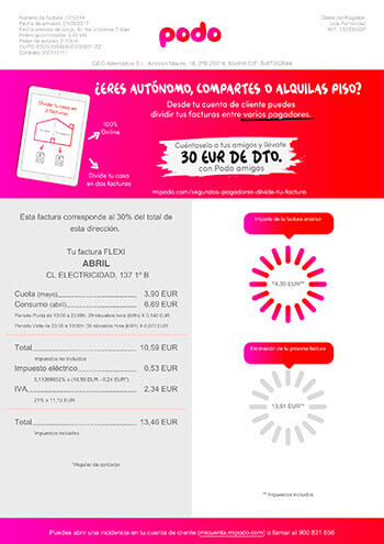 Comprende tu factura de luz Factura negocio