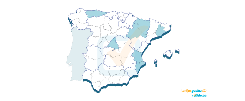Zonas de distribución de EDP Mapa distribución EDP