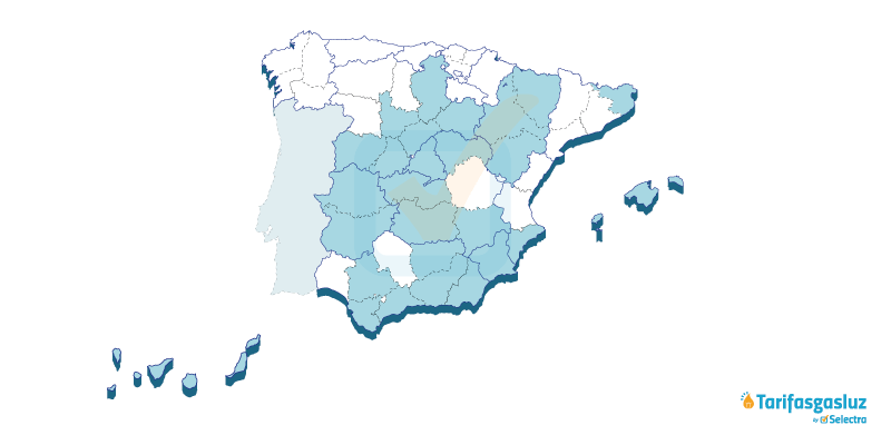 Provincias en las que distribuye gas Redexis
