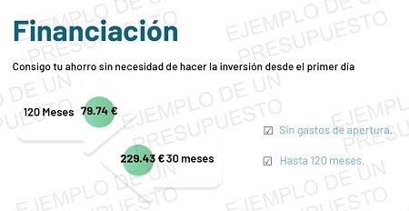 presupuesto placas solares ejemplo 1